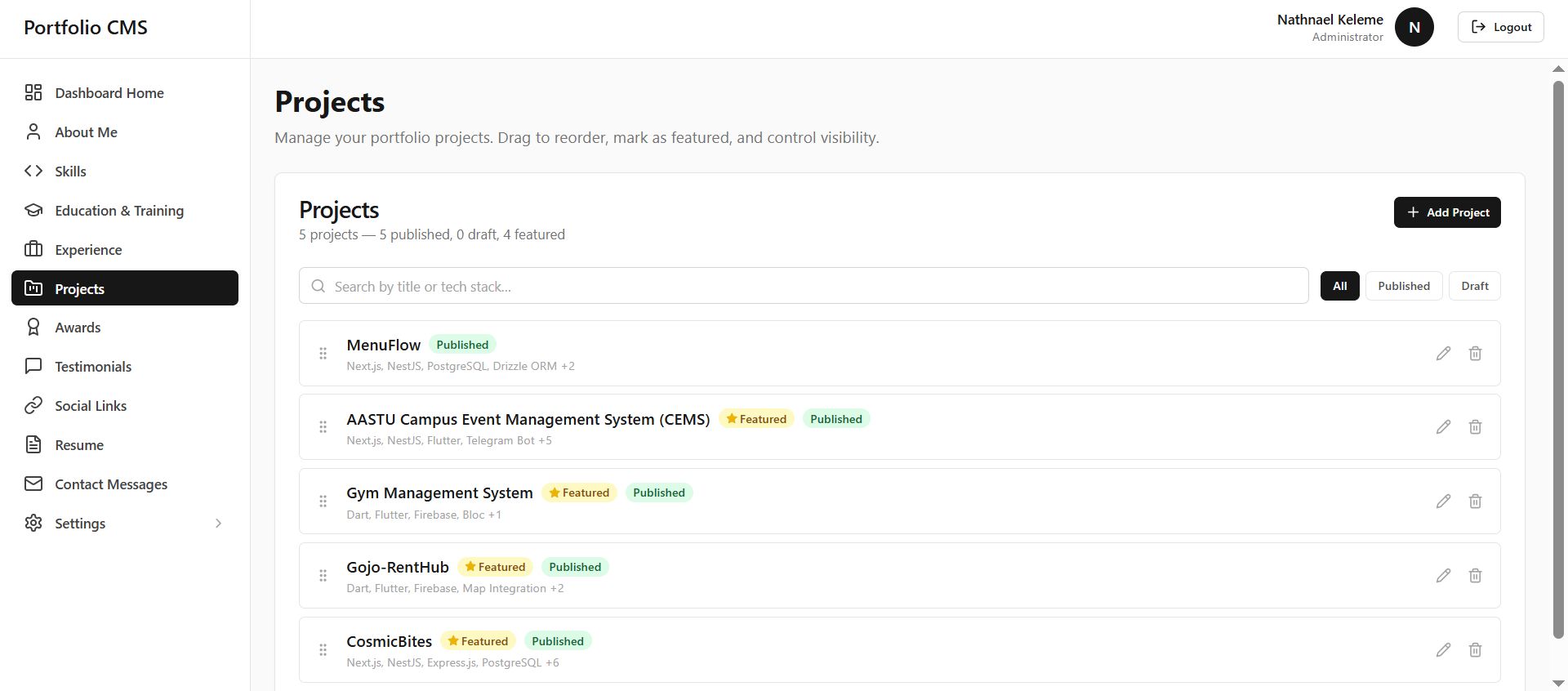 Portfolio CMS Platform — screenshot 8