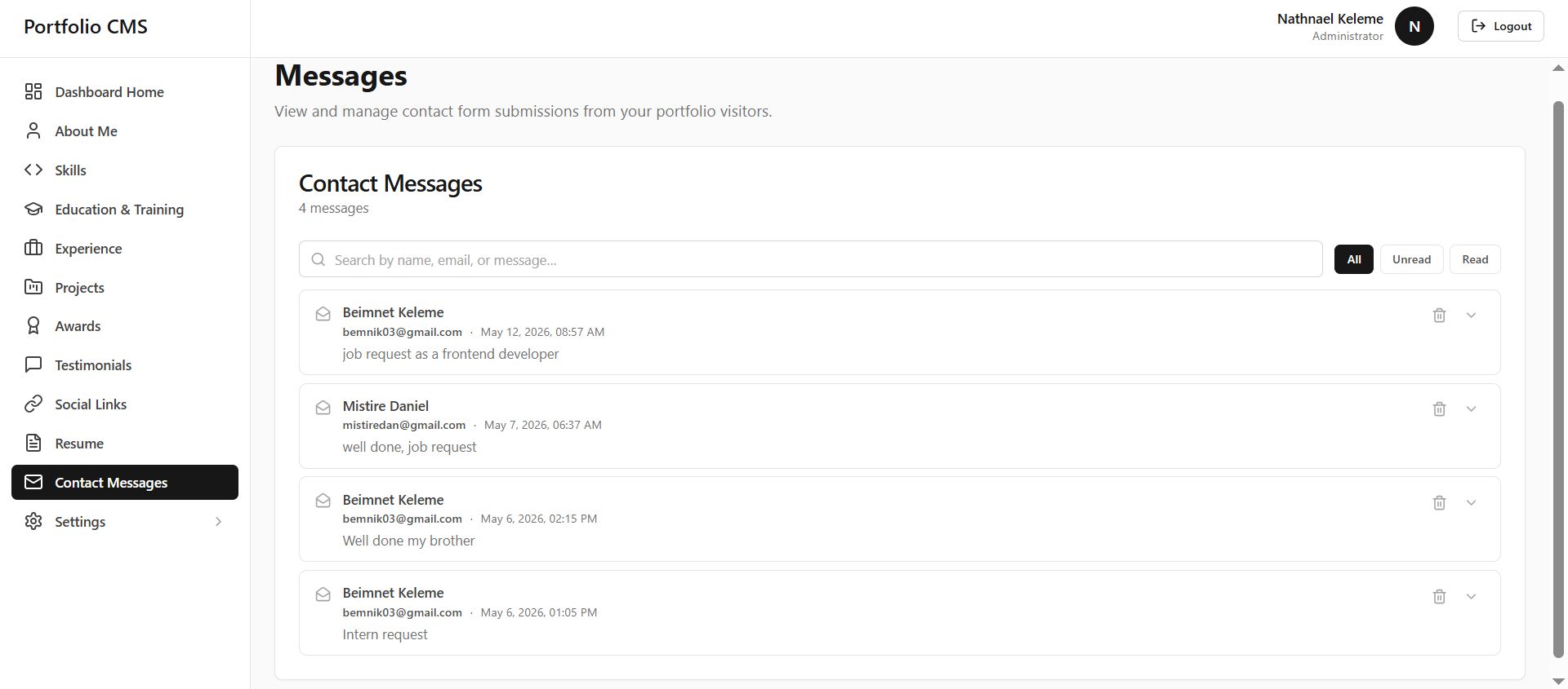 Portfolio CMS Platform — screenshot 12
