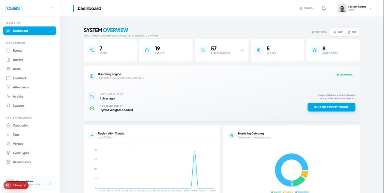 AASTU Campus Event Management System (CEMS) — screenshot 12