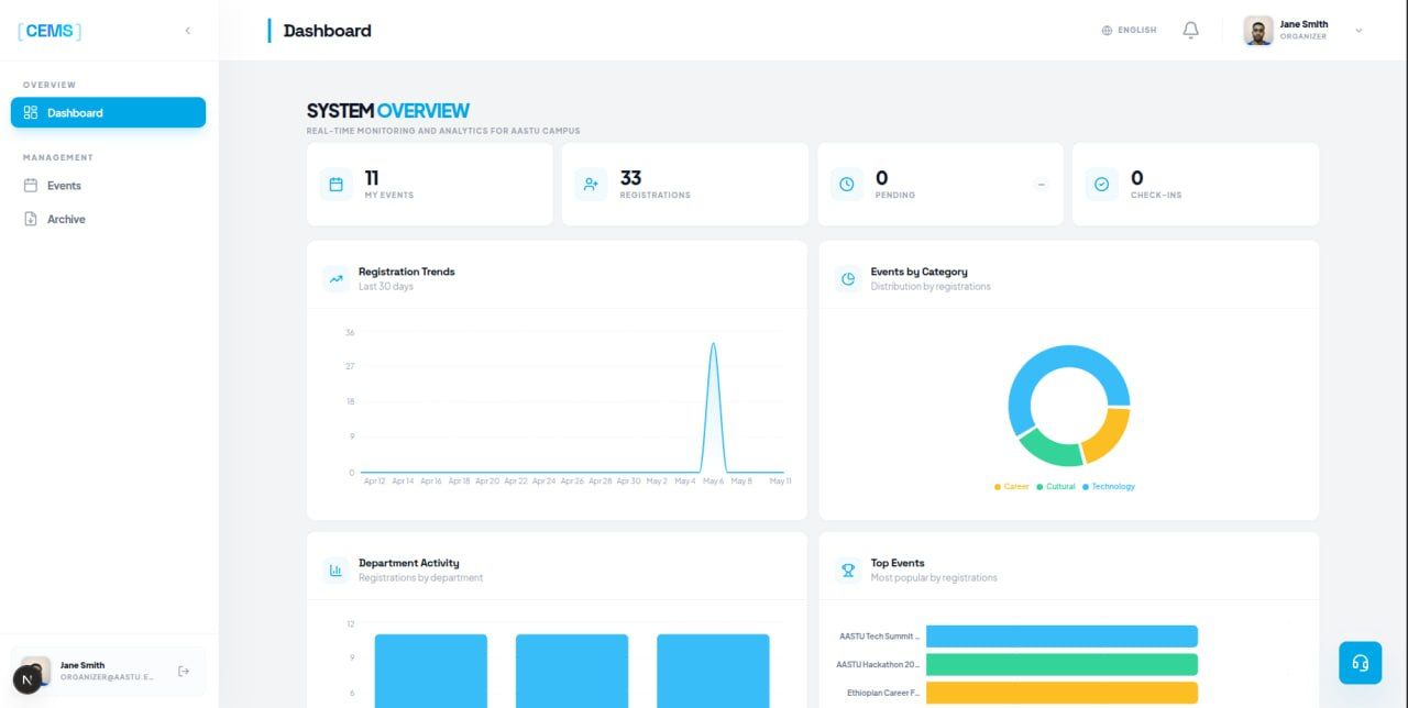 AASTU Campus Event Management System (CEMS) — screenshot 10