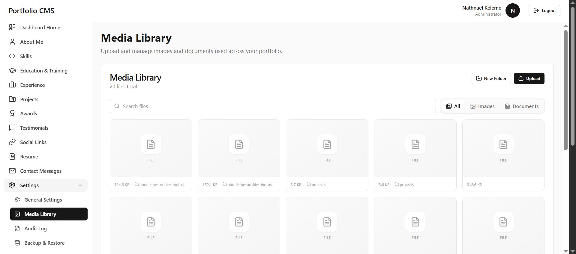 Portfolio CMS Platform — screenshot 13