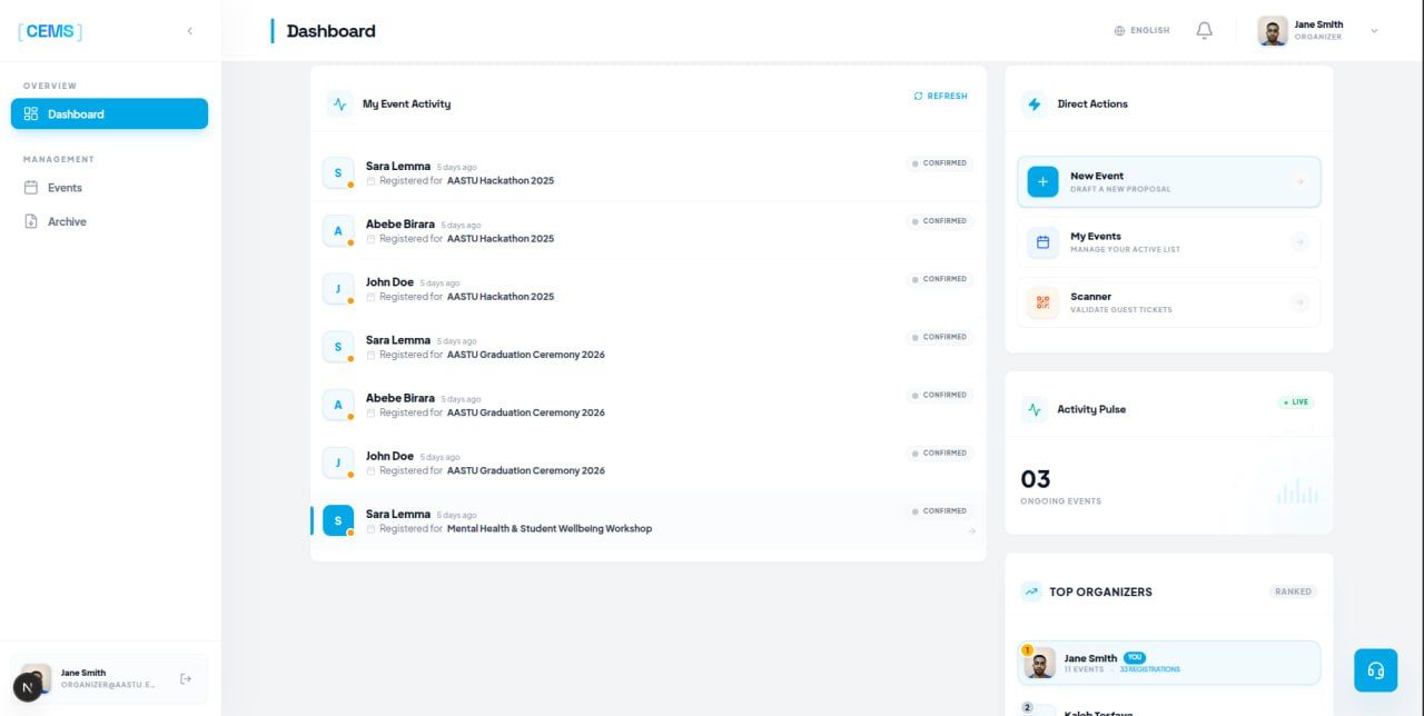 AASTU Campus Event Management System (CEMS) — screenshot 11