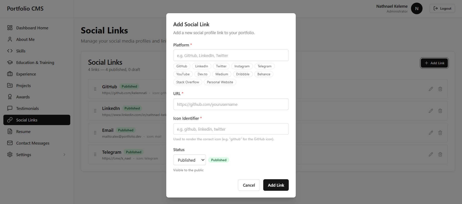 Portfolio CMS Platform — screenshot 11